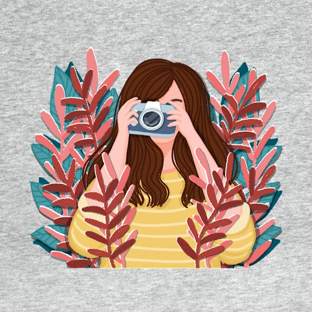 girl with camera photography by supernovart